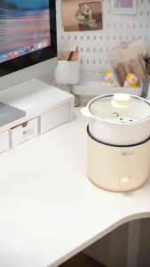 Bear DRG-V17C2 1.7L Multi-Cooker with 1.3L Steamer 600W 16cm Wide Mouth Nonstick Ideal for 1-2 People