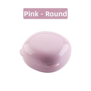 Portable Travel Soap Dish Waterproof Draining Sealed Cute round Face Washing Small Size Bathroom Accessories Soap Box