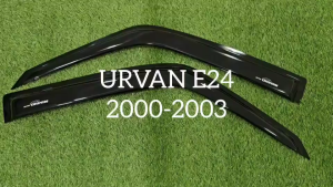 กันสาด คิ้วกันสาด คิ้ว คิ้วประตู ดำทึบ เออแวน รถตู้ E24 Nissan URVAN 2000 2001 2002 2003 ใส่ร่วมกันได้ A