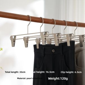 Japanese Style Home Use Clothes Hanger Metal Pants Clamp Retro Style Storage Organizer for Men And Womens Clothing And Pants