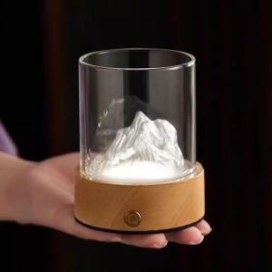 Thủy Tinh Pha Lê Lưu Trữ Bình Phòng Ngủ Xông Phòng Lưu Trữ Ins Cup Tinh Dầu Hương Phát Sáng Cốc Thảm Khuếch Tán Tinh Dầu Xám Đá Hộp Đựng Trang Trí