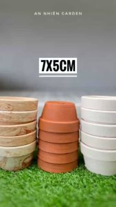 Chậu Đất Nung G Kích thước 7x5cm 3 màu - Trồng Sen Đá - Xương Rồng- LỖI 1 ĐỔI 1