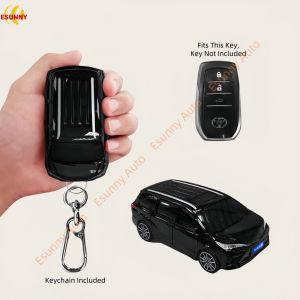 Vỏ chìa khóa thông minh thông minh TOYOTA có Xe mô hình chất liệu nhựa ABS Đèn Led-Vỏ chìa khóa Vỏ chìa khóa hình xe-phù hợp với Hilux Fortuner Innova ALPHARD previa voxy 2021-2022