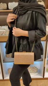 Waiwai Tas Kondangan Wanita Mewah Full Mata Berkilau Kotak Simpel Elegan 1160 Clutch
