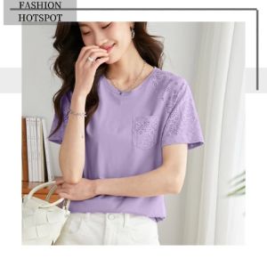 เสื้อแฟชั่นหญิง เสื้อคอกลมสวยๆ แขนดีเทลลูกไม้ 3 สี เลือกตำเลยน้าาา สีเล็กๆ และสีสวยๆ เพิ่มความปัง เสริมบุคลิกสุดๆ ชอบสีไหนเลือก ค่าสาววว ราคาถูกกว่าคืนของคุณ