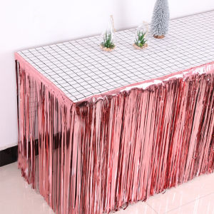 1PC Table Skirt Wedding Decoration Table Birthday Party Decor 275*75cm Table Skirt Birthday Decoration Tablecloths For Party