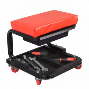 Garage Auto Repair Pneumatic Lift Chair Adjustable Rolling Mechanic Stool for Workshop