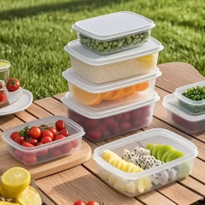 17 MILE 5PCS PP Food Grade Fresh-keeping Box Microwave Sealed Transparent Refrigerator Storage Box Organize