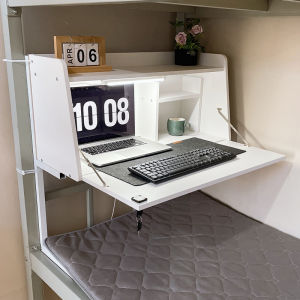 Elevated Bed Computer Desk Foldable Hanging Study Esports Dormitory Essential Multi-functional Simple Modern Style Desktop