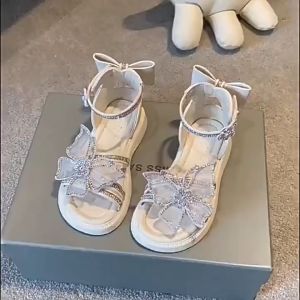 (Nhập Nguyên Hộp) Sandal Chiến Binh Cho Bé Gái Dép Quai Hậu Xăng Đan Trẻ Em Đính Đá Êm Mềm Cho Bé Gái 5-12 Tuổi