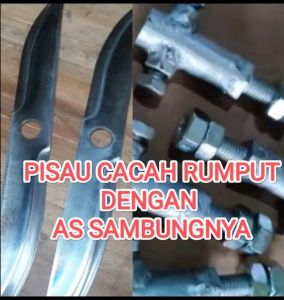 pisau pencacah rumput ukuran 25 dan as sambungan dinamo /aksesoris pencacah rumput pakan ternak