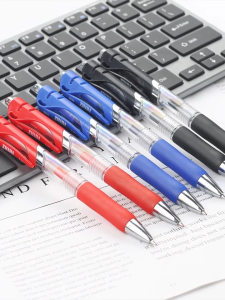 12pcs Retractable Gel Pen 0.5mm with Rubber Grip