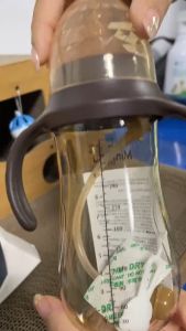 Minitutu Tritan Material Feeding Bottle Nano Silver Wide Neck 240ml/300ml Anti-Colic for 6+ Months