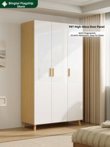 BINGTAI | Solid Wood Natural Style Closet for Rental Easy Customization
