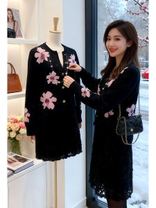 Shalldoer | Warm Retro Floral Jacquard Knit Sweater