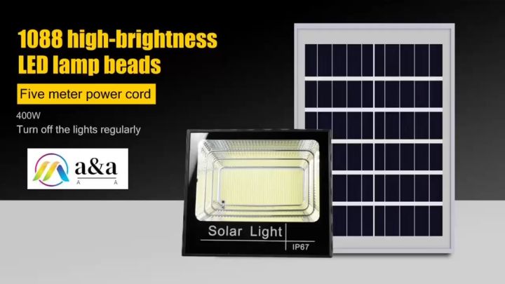 A&A A A 2000W Buy 1 Take 1 Solar Light 3000W Solar Lights With Solar Panel 5 Year Warranty LED Solar Lights Outdoor Waterproof With Remote Control Automatic Switch Support COD