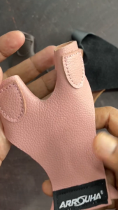 Arrouha Arrow Protective Hand Pink Leather Glove