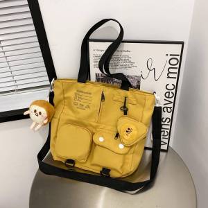 Cute Japanese School Girl Style Tote Bag Large Capacity Commuter Shoulder Crossbody Bag for Students Going to Class
