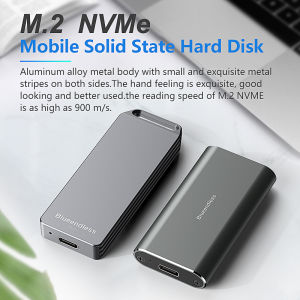 Blueendless | Blueendless Mini M.2 NVME Mobile Solid State Hard Disk 2242 Portable All Aluminum TYPE-C Computer External Mobile Hard DriveBox