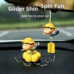 LUKSEN | Creative Revolving Crayon Shin-chan Car Decorative Ornament