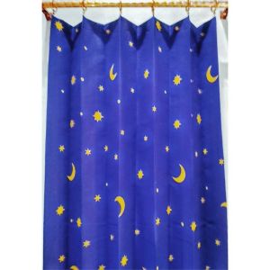 { COD } gordeng plisket jendela dan pintu motif bulan bintang gorden minimalis termurah dan ter mewah