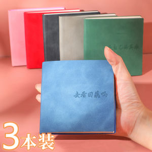 [3 Packs] Small Notebook Notebook Portable Portable Small Size Pocket Mini Diary Small Square Journal Book Minimalist College Student Check Grid Handy Word Blank Notepad