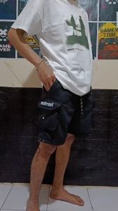 PROMO Celana Pendek Cargo Pria Kasual Harian Santai Kualitas Distro Fleece Short Pants Street Style