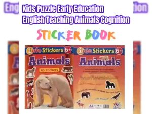 [MSIA SHIP] Kids Puzzle Early Education English Teaching Animal Cognition Sticker Book A4 Pelekat Kognisi Haiwan Pendidikan Awal Kanak Inggeris Birthday Goodies Doorgift Party Present Gift Children Kindergarten School Alat Tulis Belajar Tadika Budak 黏贴书
