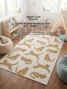 New Handmade Cartoon Cheetah Carpet