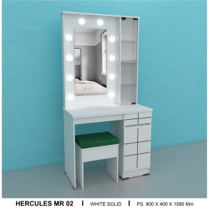 Meja Rias Lampu Laci Slide Aesthetic Minimalis Modern Kuat dan Kokoh