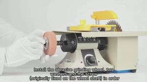 Electric Carving Grinder Benchtop Polishing Machine Woodworking Sander Tool 220V UK Plug (750W)