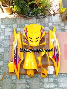 Cover Full Body Yamaha Mio Sporty/Full Body Halus Mio Sporty Warna Kuning Plus Striping... Body Mio