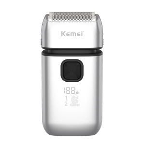 Kemei | KEMEI Mens Electric Shaver with Adjustable Speed 7500RPM Rechargeable Beard Trimmer Mesh Guard Razor Bald Head Hair Clipper