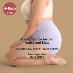 MsPai | Plus Size Cotton Panties High Waist