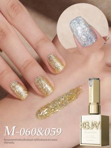 15ML ใหม่ยอดนิยม Golden และ Silver Glitter เล็บเจลกึ่งถาวรเล็บแช่ UV LED เล็บ Salon DIY