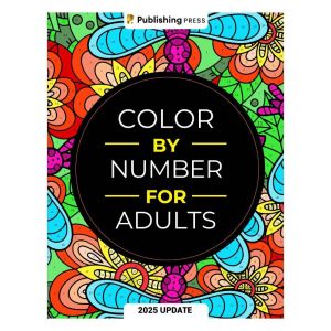 190 Pages Color By Number for Adult Anxiety Stress Relief Coloring Book Unique Background Drawing Painting Book Men Women Teens