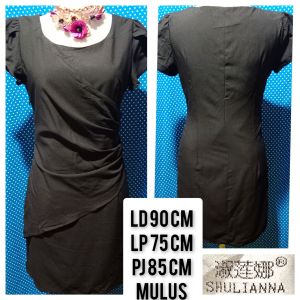 DRESS LENGAN PENDEK BODYCON HITAM(SHULIANNA) 168