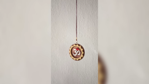 WOODEN OM CAR CHARM (TYPE C)