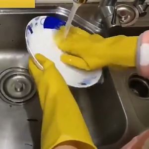 Sarung Tangan Karet Cuci Piring Anti Air Rubber Hand Glove