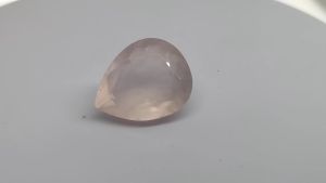 Natural Pink Brazil Quartz 21.54 Cts. Pear Cut Transluscent Grade AAA+ Loose Gemstone