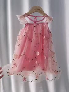 Girls Sweet Dresses Summer Baby Girl Princess Dress Lace Embroidery Design Flower Girl Dresses Cute Party Kids Clothes