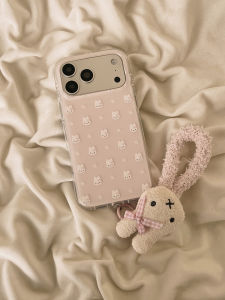 HUASUME | Pink Plush Rabbit Hanging Phone Case Shockproof