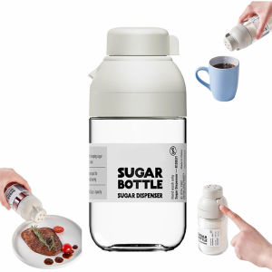 K Salt and Pepper Shaker 8.5oz Glass Spice Shaker Sugar Dispenser Container Condiment Jar Quantitative Seasoning Bottle