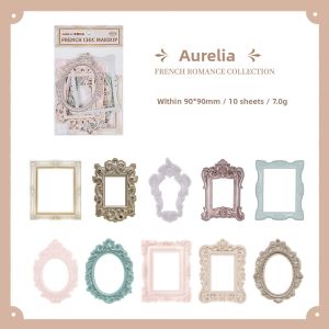 QUEZHOU | French Romantic Lace Embossed Vintage Border Scrapbook Paper