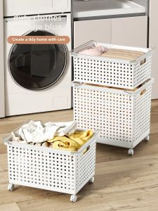 Tmall Dirty Clothes Basket Extra Large For Home Laundry Basket Clothing Storage Basket Collect Clothes Sundries Bathroom Storage Basket with Wheels