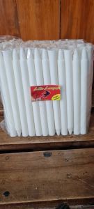 Lilin Putih  Isi 50 Batang T 03 Panjang 16 Cm Diameter 13 Cm Candle-Murah-Lampu-Grosir-Besar(Pack-T03-50-Putih)