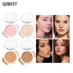 แป้งอัดแข็ง QIBEST ควบคุมความมัน ติดทนนาน แป้งเซ็ตติ้งหน้า แป้งอัดแข็ง ปกปิดเต็มที่ คอนซีลเลอร์ เมคอัพเบส รองพื้น