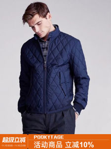 Pookytage Mens Lightweight Cotton Jacket British Style Warmth Business Casual Standard Fit Thickened Autumn Winter Coat