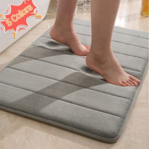 Absorbent Soft Mat Memory Foam Non-slip Door Mat Rug Bath Mat Shower Rug Washable Bathroom Mats