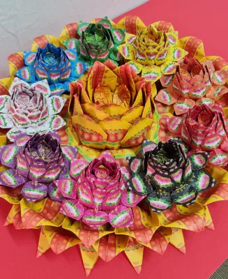 大悲咒九色九转莲花盘/敬佛/礼佛/祭祀/往生者